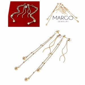gold earrings made of stainless steel
