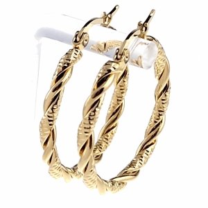 gold earrings made of stainless steel