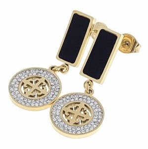gold earrings made of stainless steel