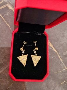 gold earrings made of stainless steel