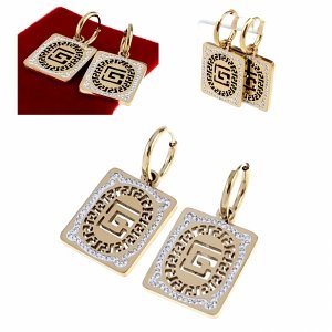 gold earrings made of stainless steel 