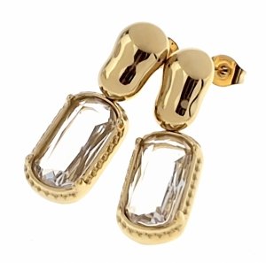 gold earrings made of stainless steel