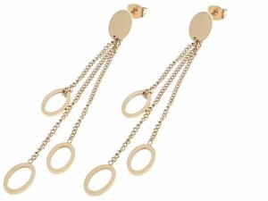 gold earrings made of stainless steel