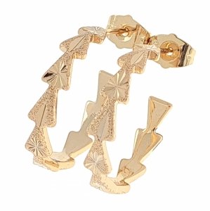 gold plated earrings with exclusive cubic zirconia