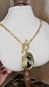 GOLD CHAIN NECKLACE celebrity STAINLESS STEEL