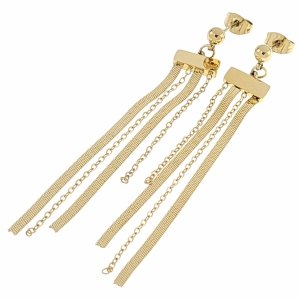 gold earrings made of stainless steel