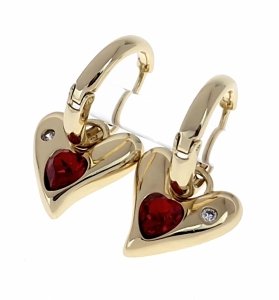 gold plated earrings with exclusive cubic zirconia