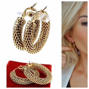 gold earrings made of stainless steel