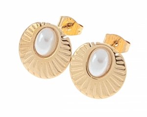gold plated earrings with exclusive cubic zirconia