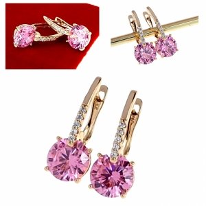 exclusive swarovski gold-plated earrings