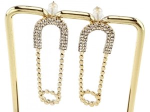 gold plated earrings with exclusive cubic zirconia