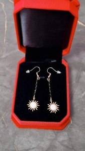 gold earrings made of stainless steel