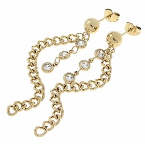 gold earrings made of stainless steel