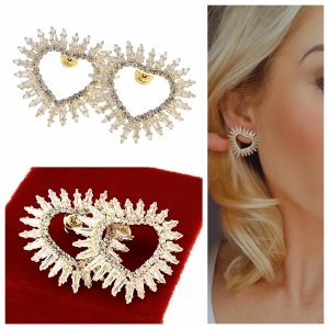 gold plated earrings with exclusive cubic zirconia