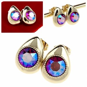 exclusive swarovski gold-plated earrings