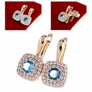 exclusive swarovski gold-plated earrings 