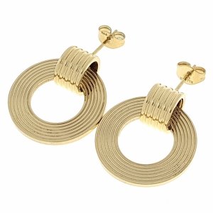 gold earrings made of stainless steel
