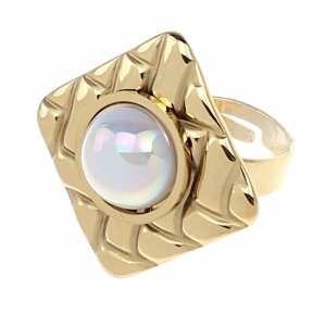 ring 18,30mm gold stainless steel