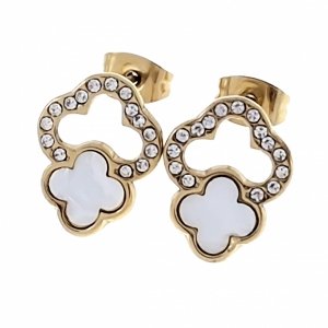 gold earrings made of stainless steel