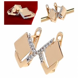 exclusive swarovski gold-plated earrings