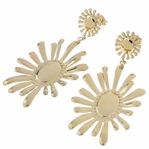 gold earrings made of stainless steel