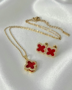 18k gold plated set pendant earrings xuping