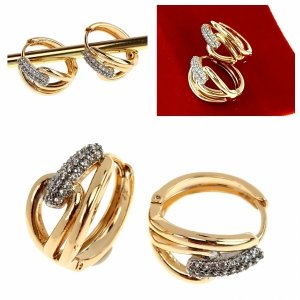 exclusive swarovski gold-plated earrings