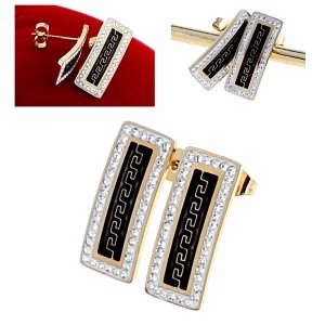 gold earrings made of stainless steel