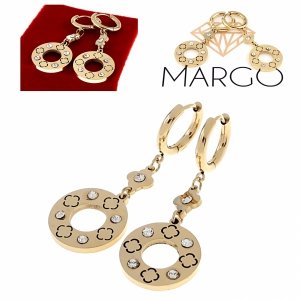 gold earrings made of stainless steel