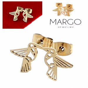 gold earrings made of stainless steel
