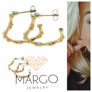 gold earrings made of stainless steel