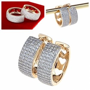 exclusive swarovski gold-plated earrings