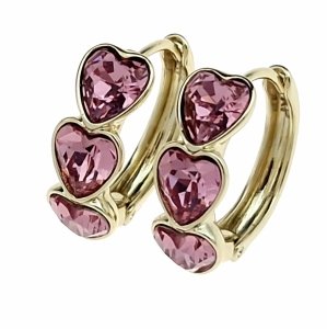 gold plated earrings with exclusive cubic zirconia