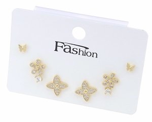 gold plated earrings with exclusive cubic zirconia