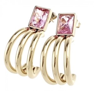 gold earrings made of stainless steel