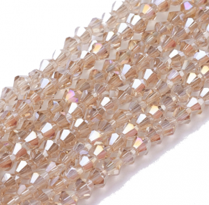 Glass beads faceted strands
