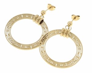 gold earrings made of stainless steel