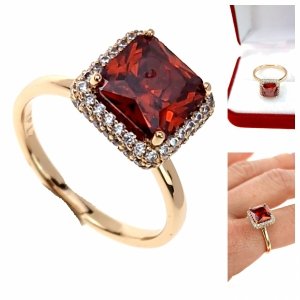 gold ring 18,60mm. gold-plated engagement xuping