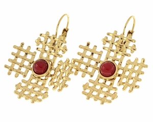 gold earrings made of stainless steel