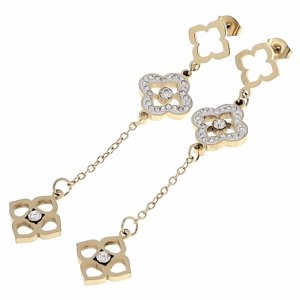 gold earrings made of stainless steel