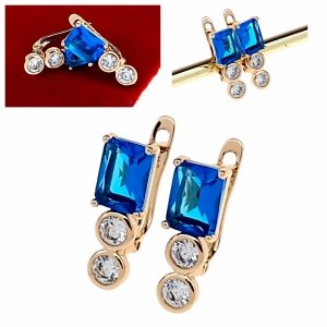exclusive swarovski gold-plated earrings