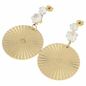 gold earrings made of stainless steel