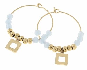 gold earrings made of stainless steel