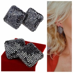 gold plated earrings with exclusive cubic zirconia 