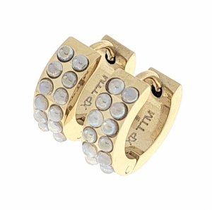 gold earrings made of stainless steel