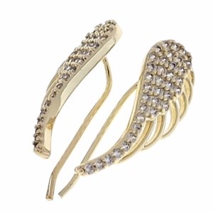 gold plated earrings with exclusive cubic zirconia