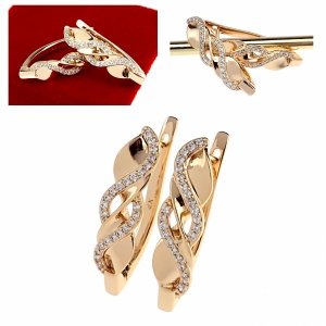exclusive swarovski gold-plated earrings