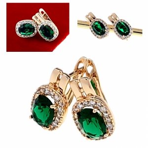 exclusive swarovski gold-plated earrings