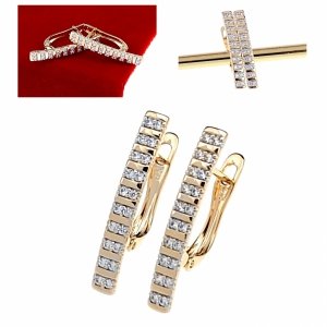 exclusive swarovski gold-plated earrings