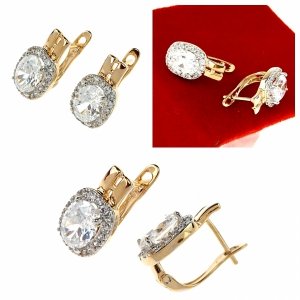 exclusive swarovski gold-plated earrings